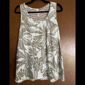 Light Blue & Green Tank Top